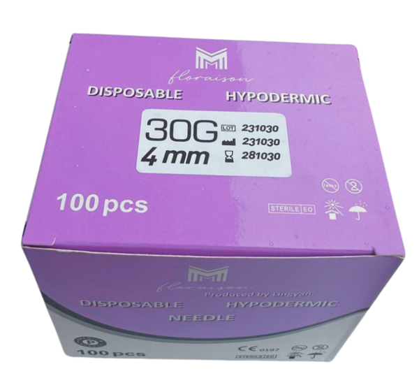 Mezoterapi İğne Ucu 30G 4 MM 100 Adet / Kutu
