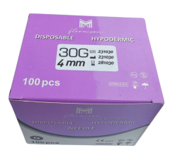 Mezoterapi İğne Ucu 30G 4 MM 100 Adet / Kutu