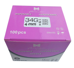Mezoterapi İğne Ucu 34g 4 MM 100 Adet / Kutu
